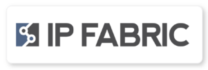 featured discovery integration of the itential network automation platform: ip fabric logo on a white background with dropshadow