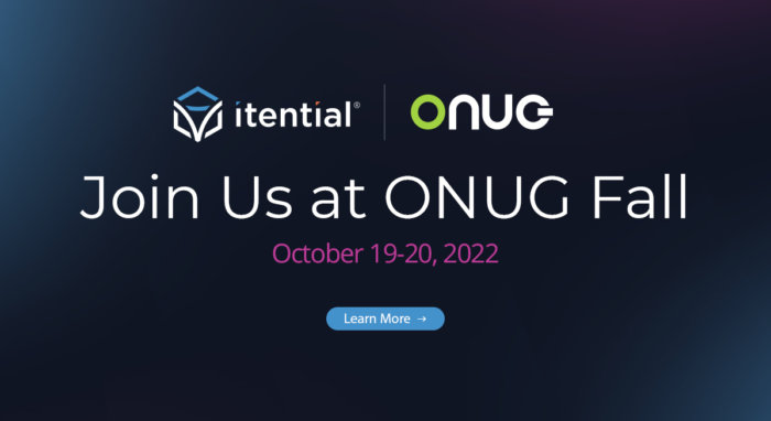 Itential - ONUG: Joins us at ONUG Fall October 19-20, 2022